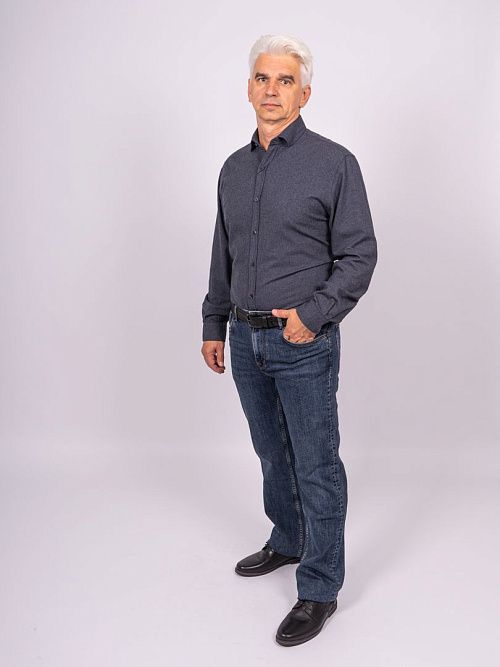 820-1250.P094.Y002.L.XB0301 Рубашка мужская синий LUXOR 