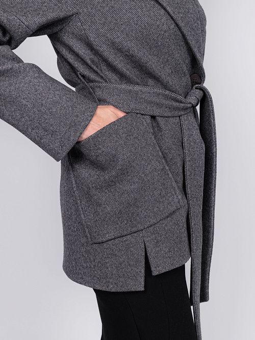 KR-292-Рубчик-12 Пальто женское антрацитовый 365 