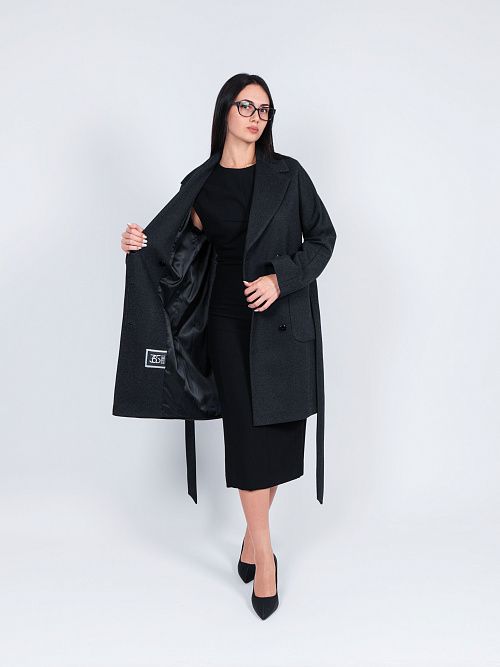 KR-293-МИЛЛ-6 Пальто женское темно-серый 365 