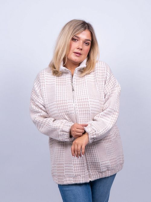 Пастель куртка удлиненная женская бежевый ZAR STYLE 