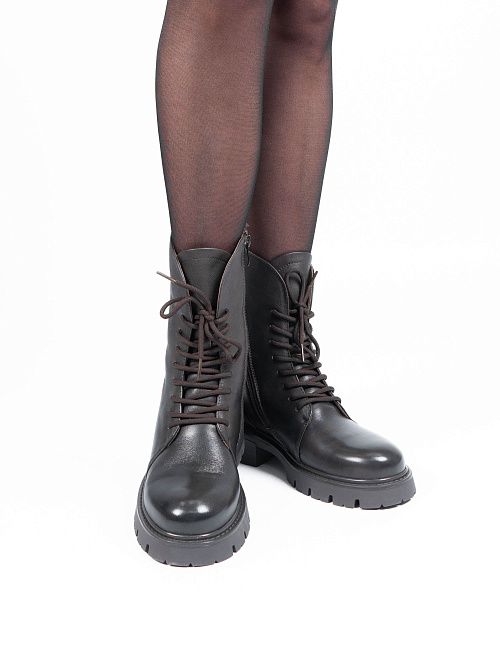 JA223-H1364-4ZM Ботинки женские натуральная кожа коричневый 365 