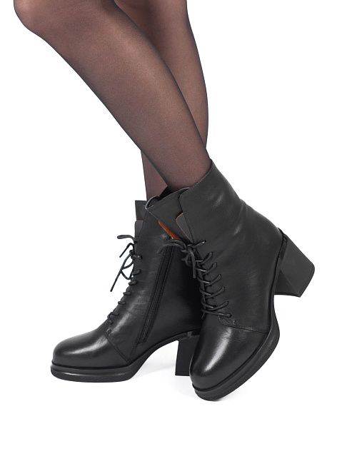 JA228-H1513-P1213M Ботинки женские натуральная кожа черный 365 