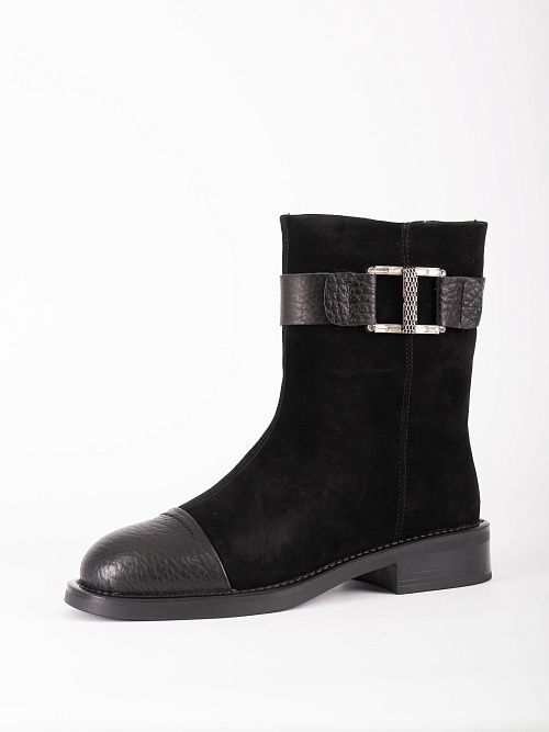 JA291-X57-P1386M Ботинки женские натуральная кожа черный 365 