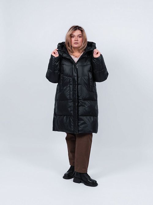 GWD4690I-G901 Пальто женское черный ICEbear 