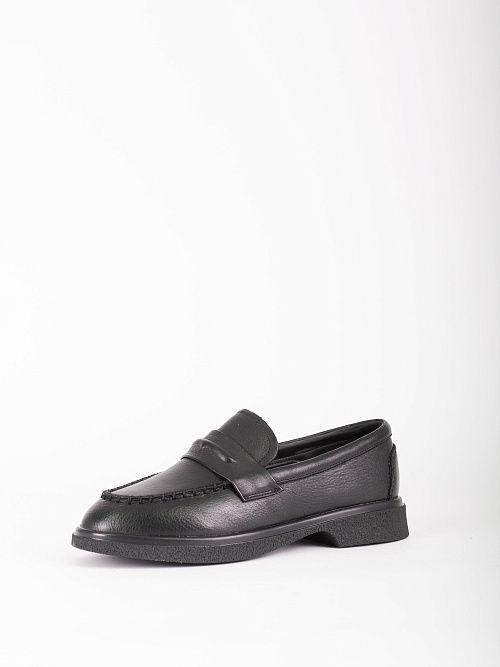 DBY-RA008-001-1 Лоферы женские натуральная кожа черный 365 