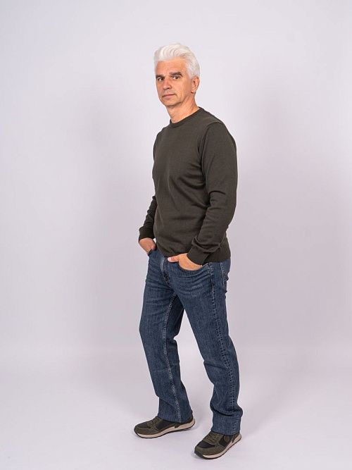 823-0608.O019.Y001.L.G0771 Джемпер мужской зеленный LUXOR 