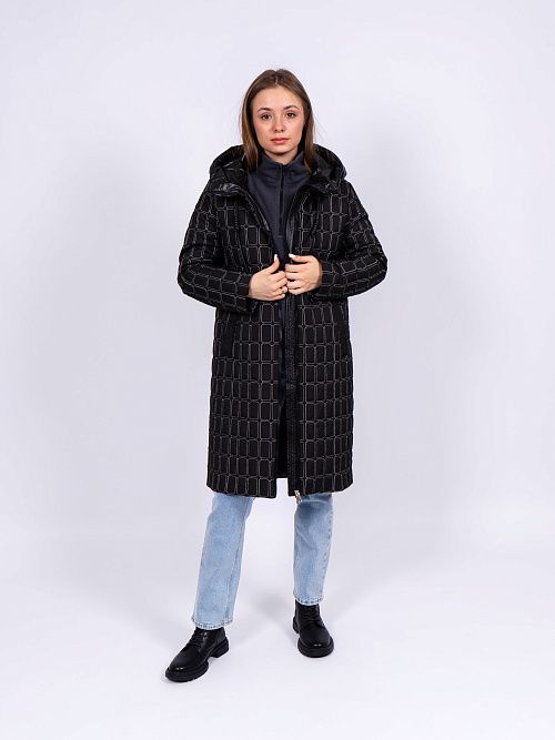 9117 Пальто женское черный Baimuni 