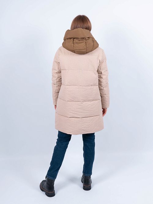 78685/3 Пальто утепленное женское бежевый Baimuni 