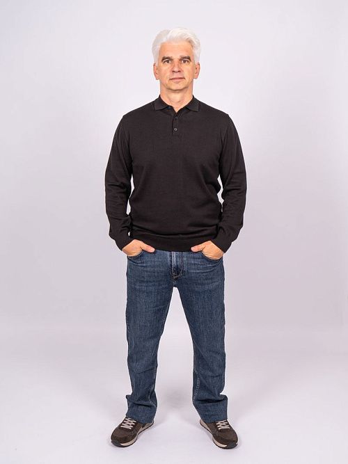 823-0605.O019.Y001.L.S0401 Поло мужское черный LUXOR 