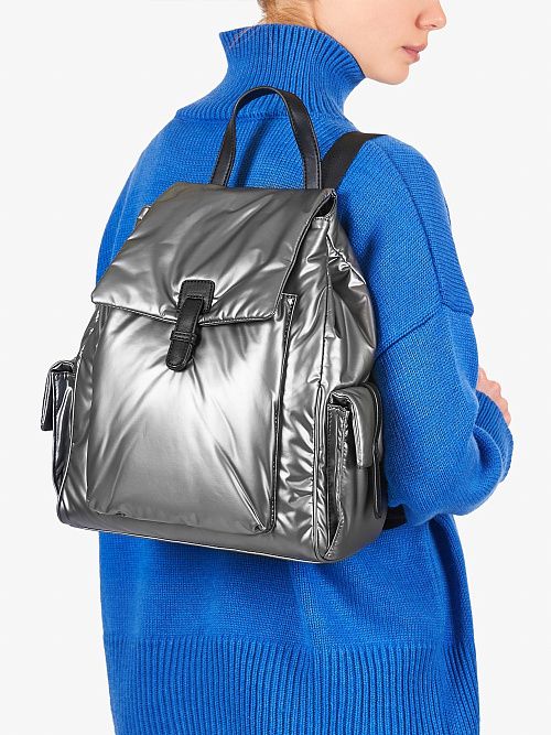 111-117-48-4 Рюкзак женский металлик 365 