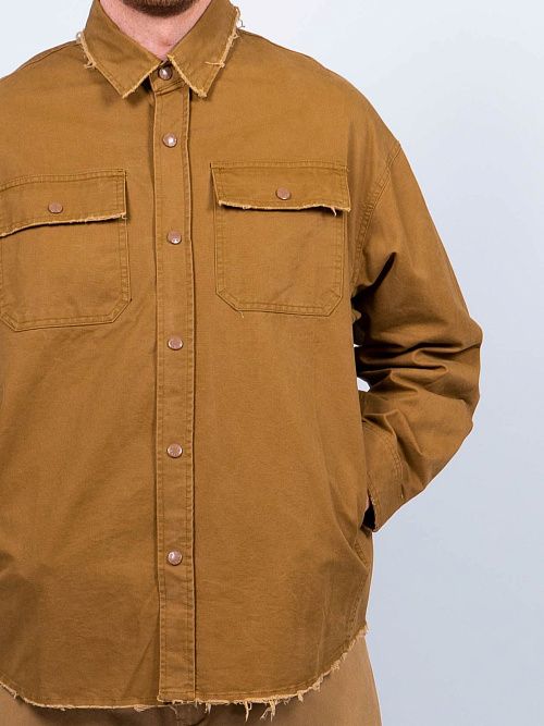 10105/AV Рубашка мужская бежевый QWENTINI  