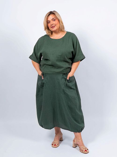 3786-ИЛ23 Блузка женская зеленый ELECTRA STYLE 