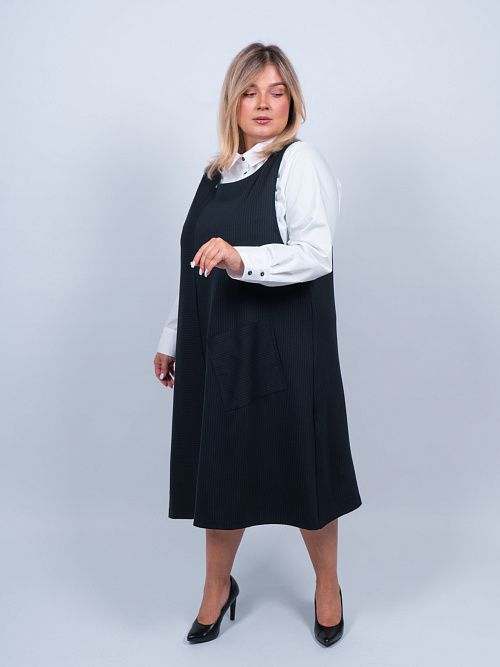 Нуар Сарафан женский темно-синий ZAR STYLE 