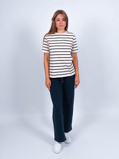 ЕВТ3182/ Футболка женская белый/полоска VERY NEAT 