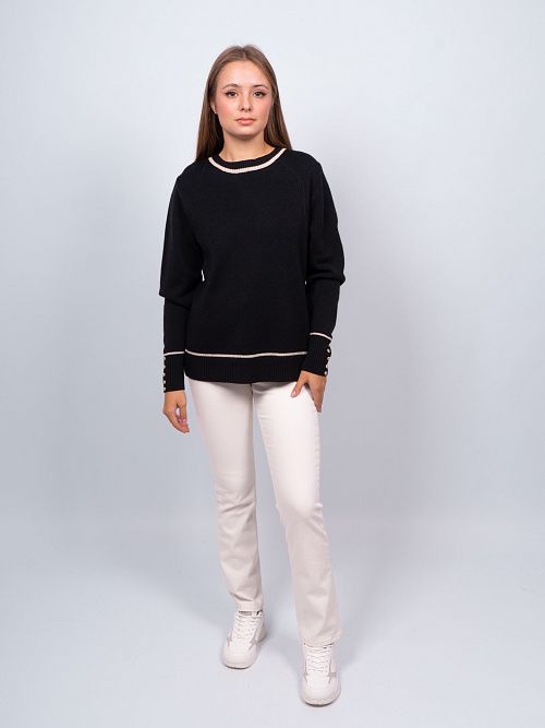 EB30096 Джемпер женский черный VERY NEAT 