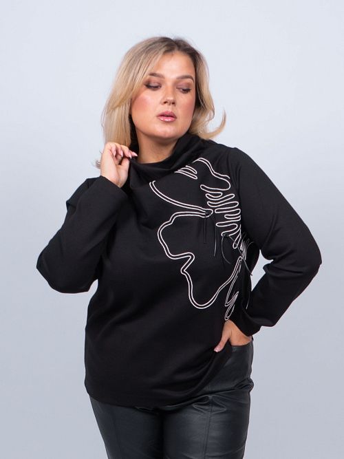 249222 Кофта женская черный MIRA MIA 