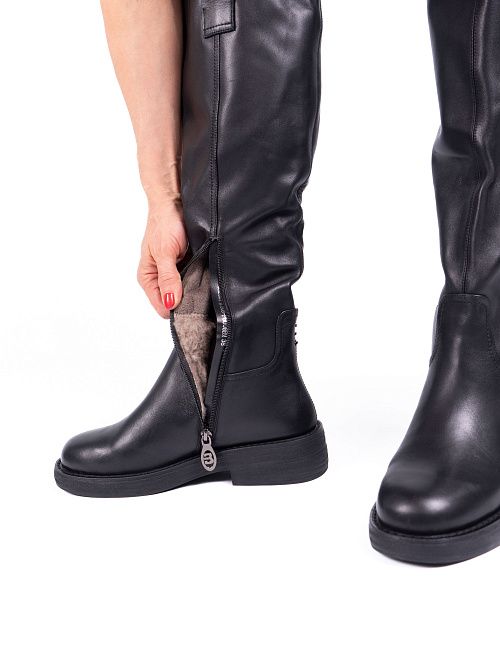 JA280Y-H1908-P8008BM Сапоги женские натуральная кожа черный 365 