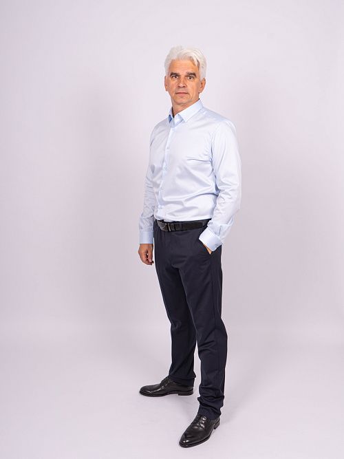 820-1311.C051.Y000.L.B0441 Рубашка мужская голубой LUXOR 