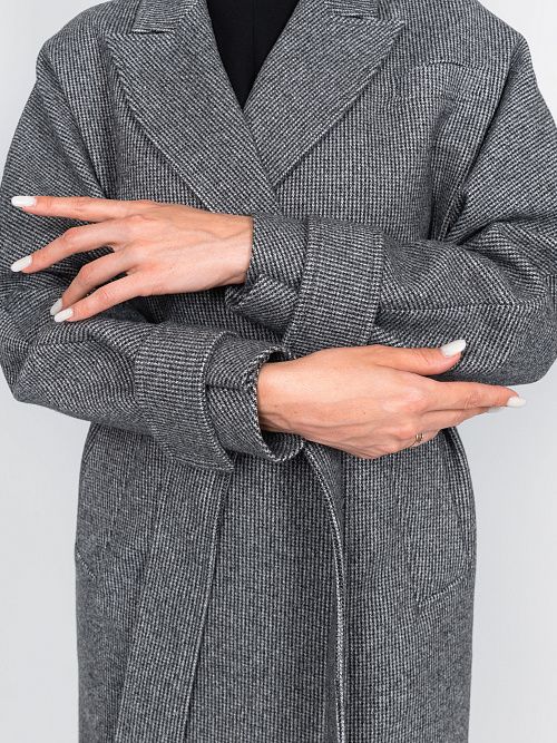 KR-309-МЗ-сер Пальто женское серый 365 