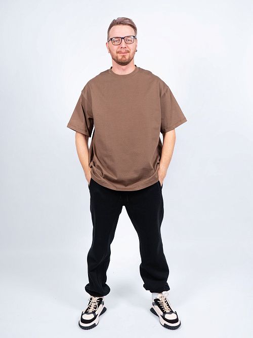 AR006-2 Футболка оверсайз коричневый 365 
