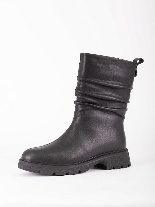 GBF-124615-0410-SW Полусапоги женские натуральная кожа черный Madella 