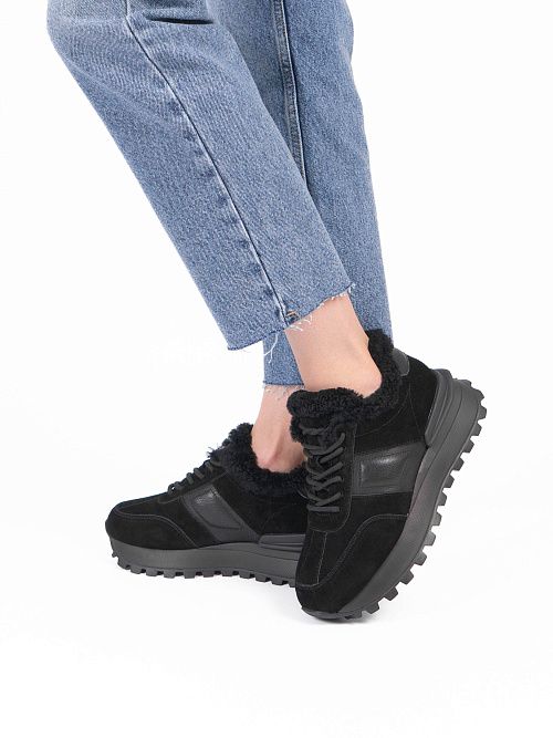 AS81259-L608-1ZM Ботинки женские натуральная кожа черный 365 