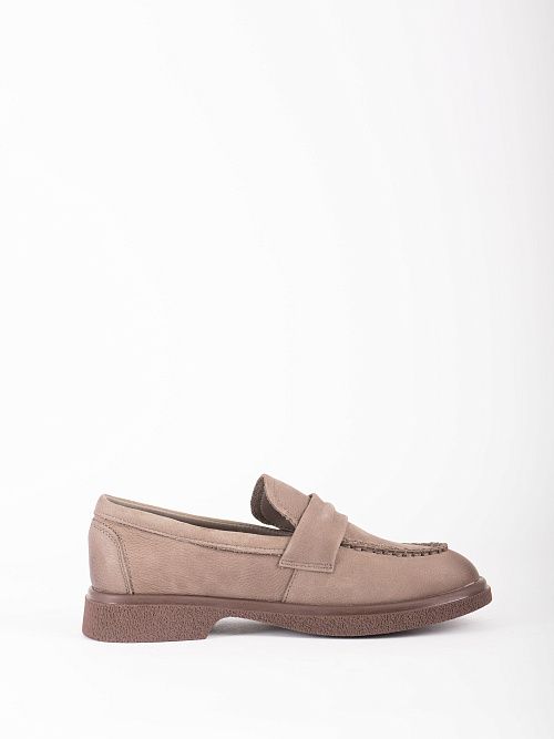 DBY-RA008-001-5 Лоферы женские натуральная кожа серый 365 