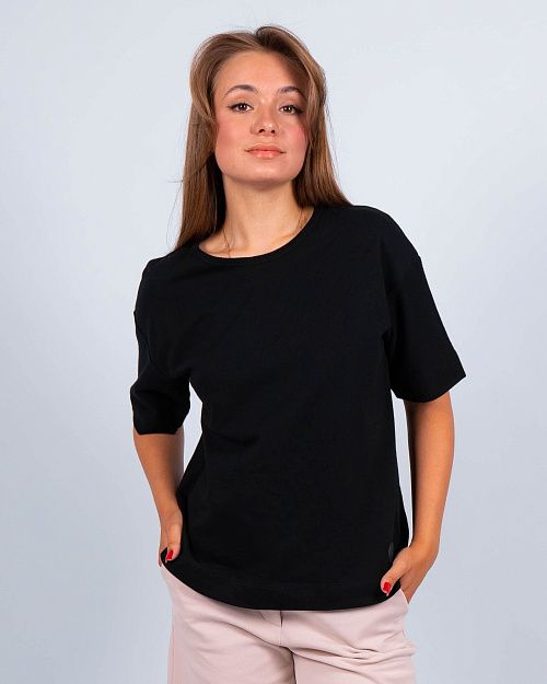 ЕВТ3203/1 Футболка женская хлопок черный VERY NEAT 