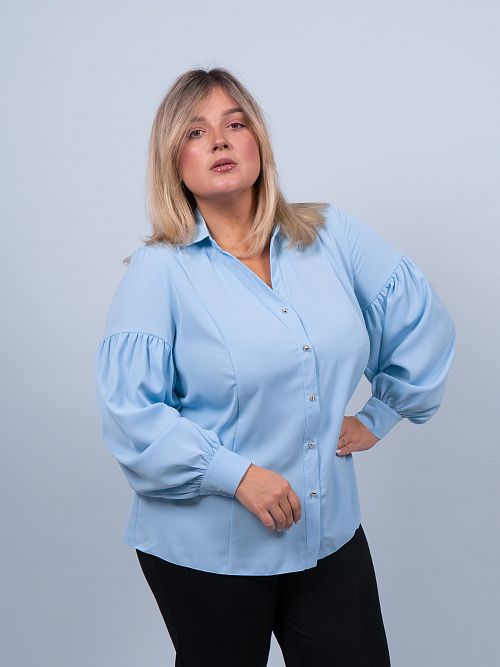 Леонардо Блузка женская голубой ZAR STYLE 