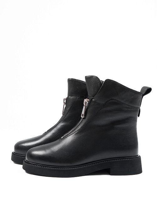 JA005-K08-P1213M Ботинки женские натуральная кожа черный 365 