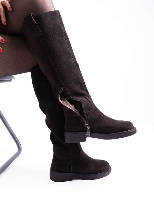 JA280Y-H1908-P1370BM Сапоги женские натуральная кожа коричневый 365 