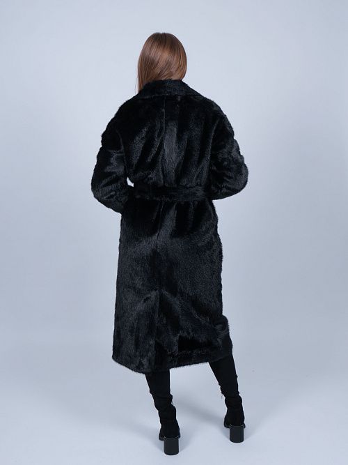 KR-227/4-Норка Шуба женская черный Sempati 