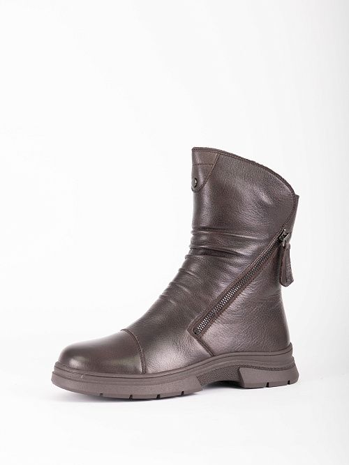 XUS-52480-4H-KW Полусапоги женские натуральная кожа коричневый Madella 