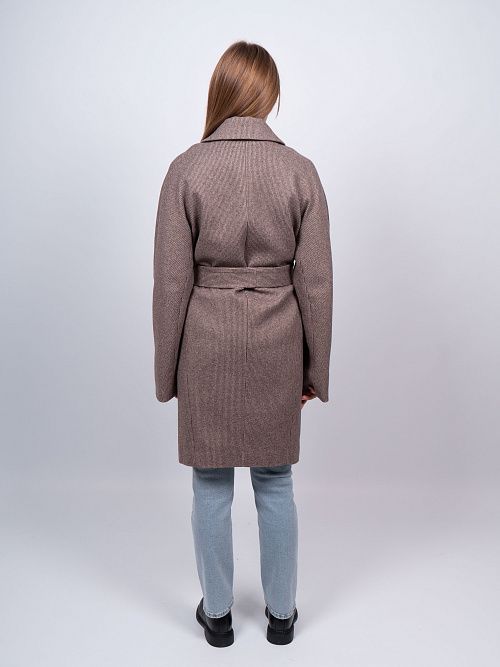 KR-293-МЗ-т.кор Пальто женское темно-коричневый 365 