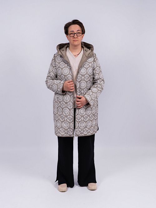 5208-862 Пальто женское двустороннее зеленый ICEBEAR 