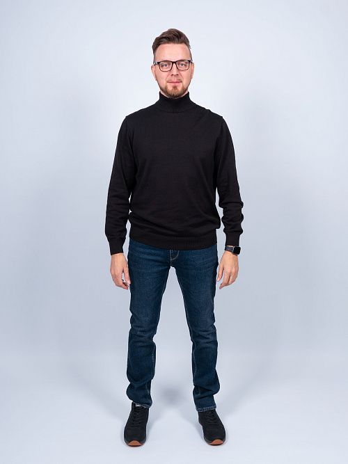 823-0606.O019.Y001.L.S0401 Водолазка мужская черный LUXOR 