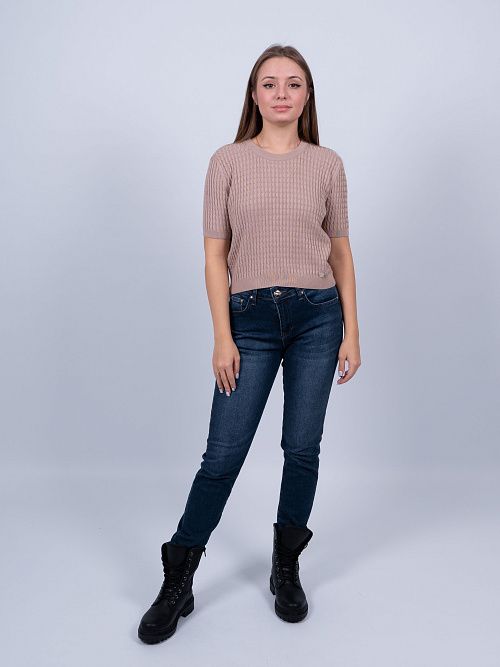 KZK-7002 Джемпер женский темно-бежевый SERIANNO 