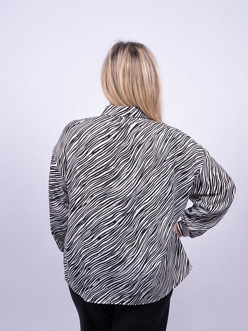 Вербена Блузка женская черно-белый ZAR STYLE 