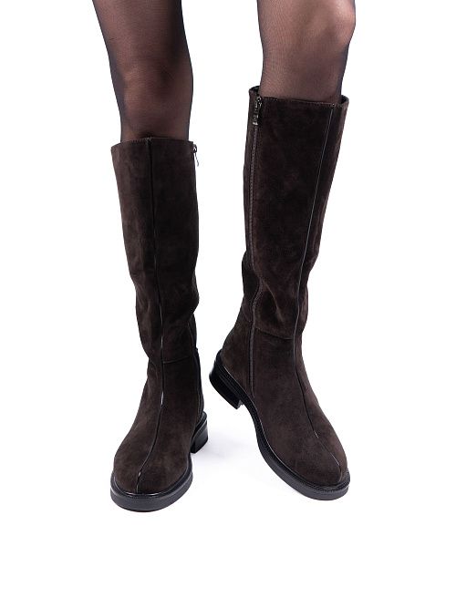 H740-D60-3BZM Сапоги женские натуральная кожа коричневый 365 