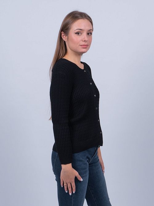 HRK-7004 Джемпер женский черный SERIANNO 