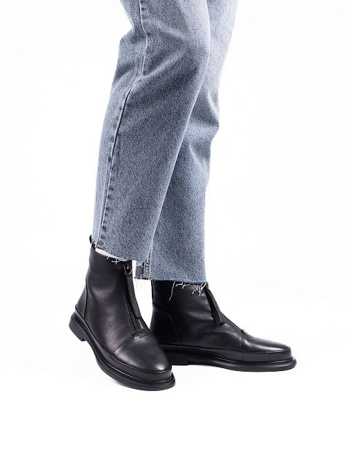 JA002-H1381-P1404 Ботинки женские натуральная кожа черный 365 