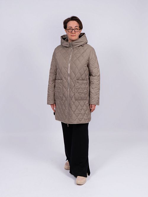 5208-862 Пальто женское двустороннее зеленый ICEBEAR 