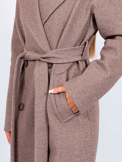 KR-301-МЗ-кор Пальто женское коричневый 365 