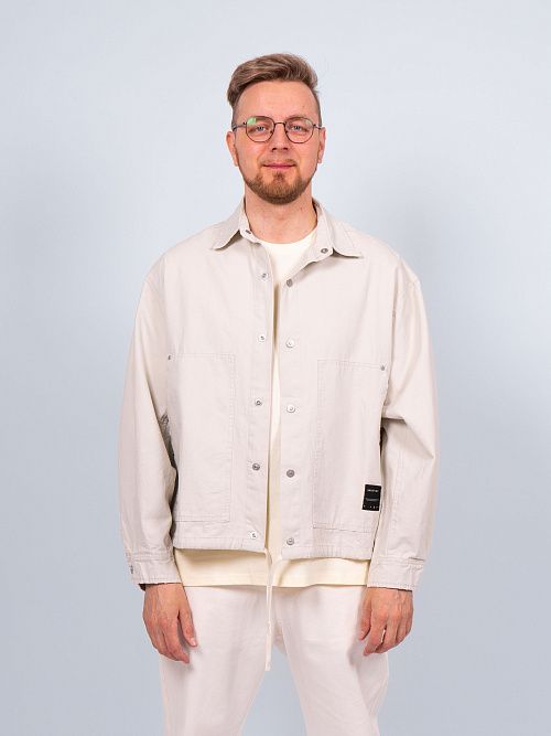 10033/AV Рубашка мужская серый QWENTINI  