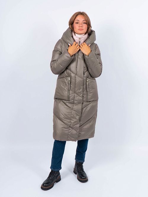 GWD4568I-G686 Пальто женское зеленый ICEbear 