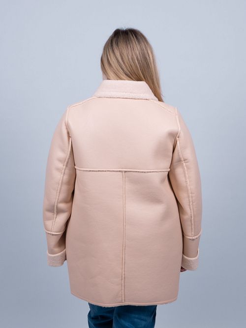 34-100032-1557-66В Дубленка ТИМИ женская бежевый КЛЮКVА 