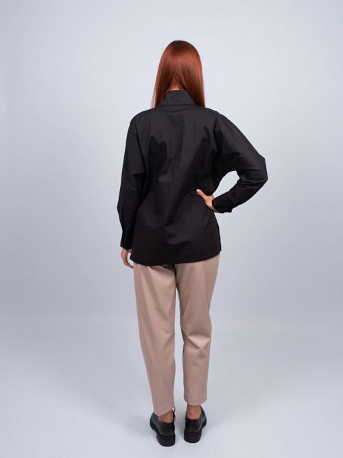 242033 Рубашка женская черный MIRA MIA 