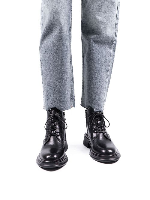 NE189-N297-P798 Ботинки женские натуральная кожа черный 365 