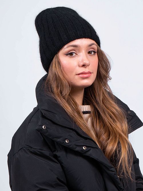 МАРГО Шапка женская черный ELITE LINE 