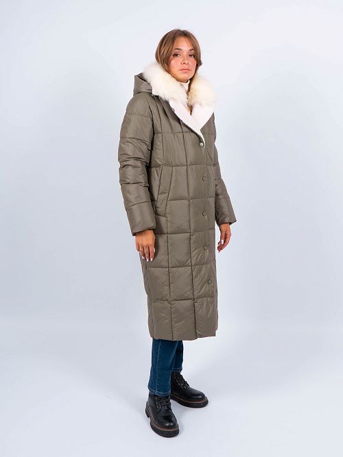 GWD3906I-G873 Пальто женское зеленый ICEbear 